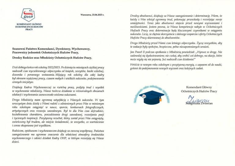 Zakończenie Roku Szkolnego 2022/2023