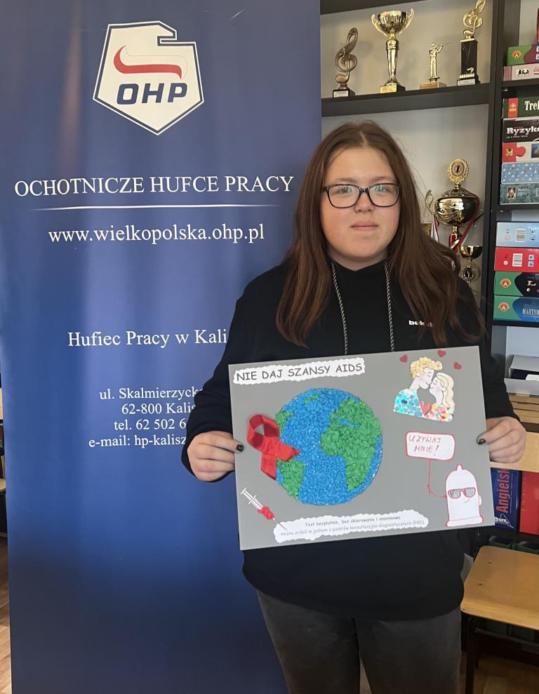 Konkurs Nie daj szansy AIDS w kaliskim Hufcu Pracy