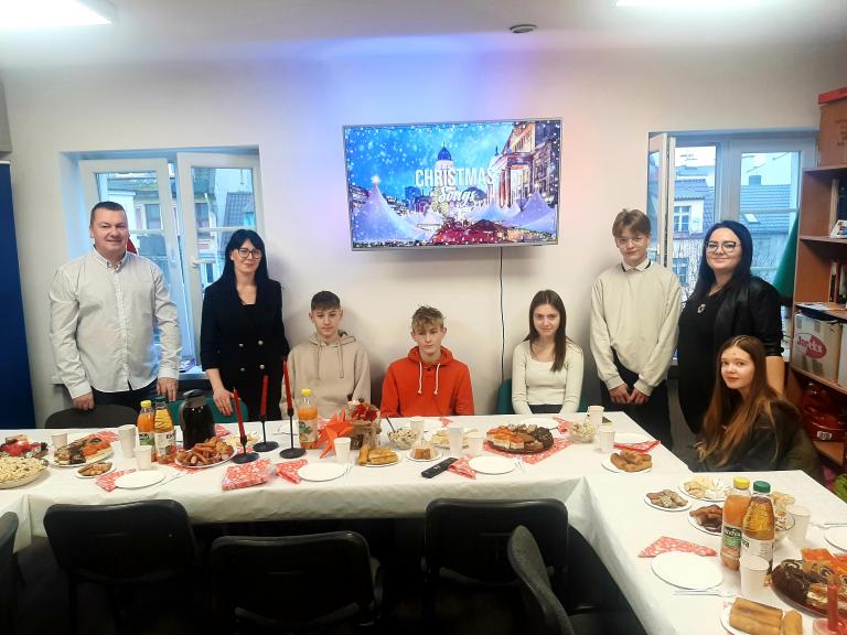 Spotkanie wigilijne uczestników 11-4 Hufca Pracy w Starogardzie Gdańskim