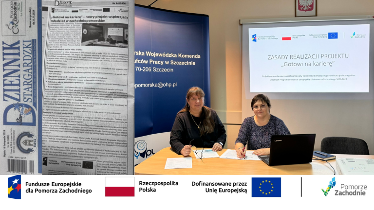 Artykuł o projekcie „Gotowi na karierę” w Gazecie Dziennik Stargardzkim