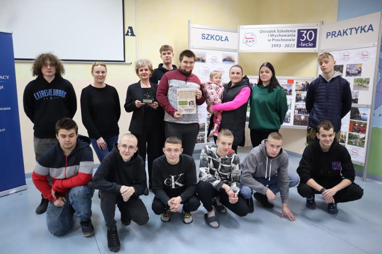 Podziękowanie dla Ośrodka Szkolenia i Wychowania w Próchnowie za zbiórkę kasztanów