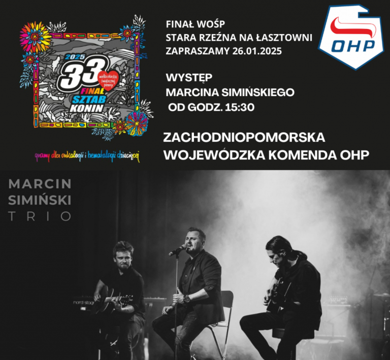 Marcin Simiński i Wojewódzka Komendantka OHP na Finale WOŚP w Szczecinie!