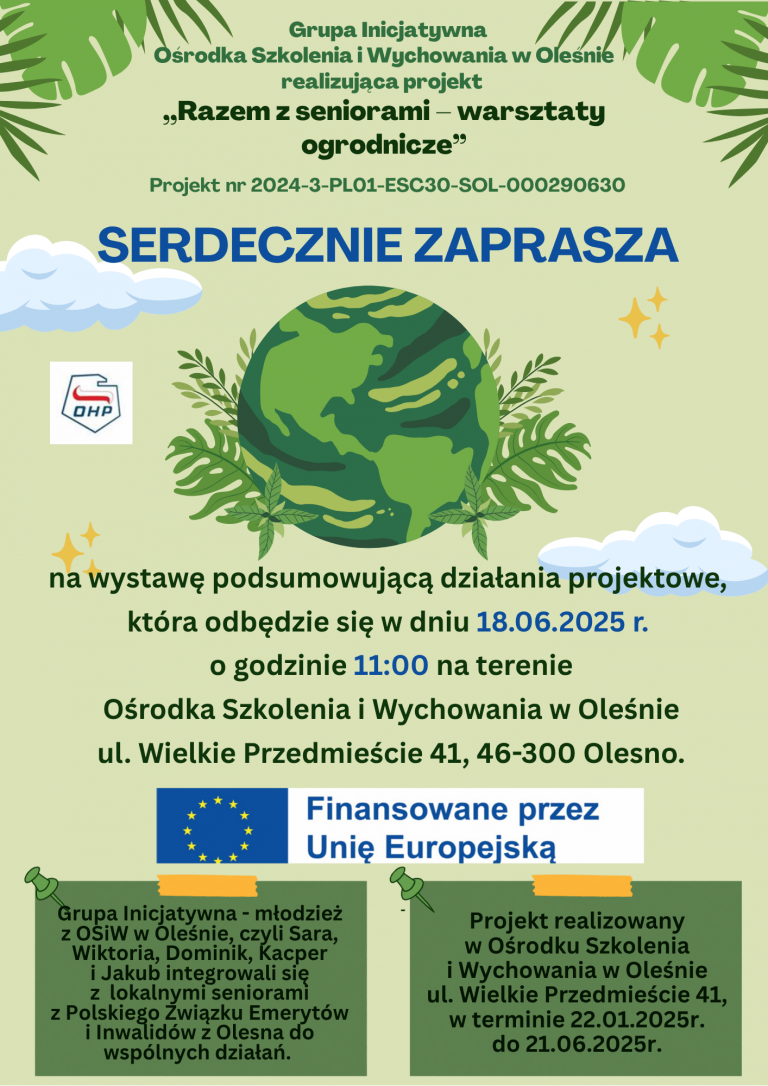Zaproszenie na podsumowanie projektu! 