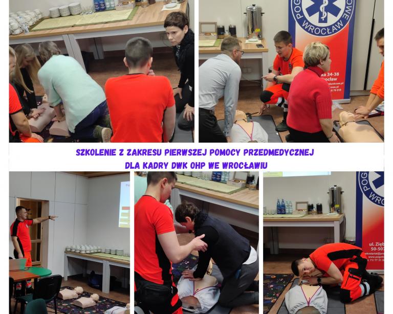 Szkolenie z zakresu pierwszej pomocy przedmedycznej dla kadry DWK OHP we Wrocławiu