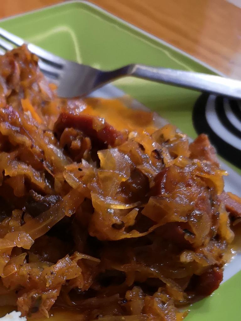 Bigos i zapiekanka ziemniaczana