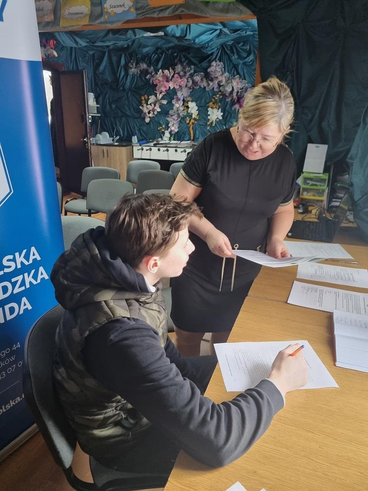 Spotkanie uczestników Hufca Pracy w Skomielnej Białej przygotowujących się do egzaminu