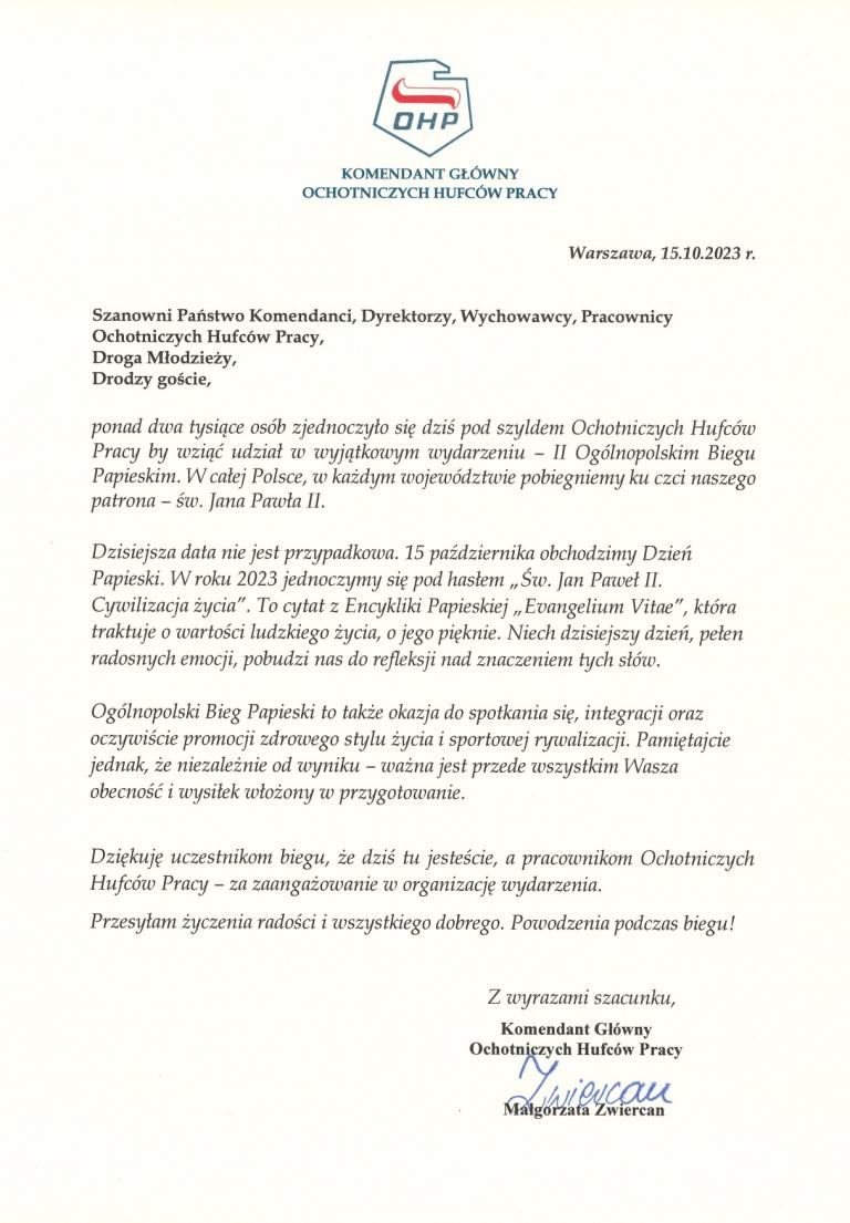 Ogólnopolski Bieg Papieski 