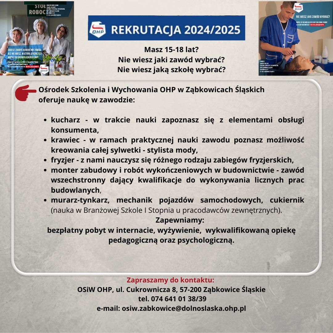 UWAGA! Rekrutacja uzupełniająca do jednostek stacjonarnych DWK OHP trwa do 15 listopada!