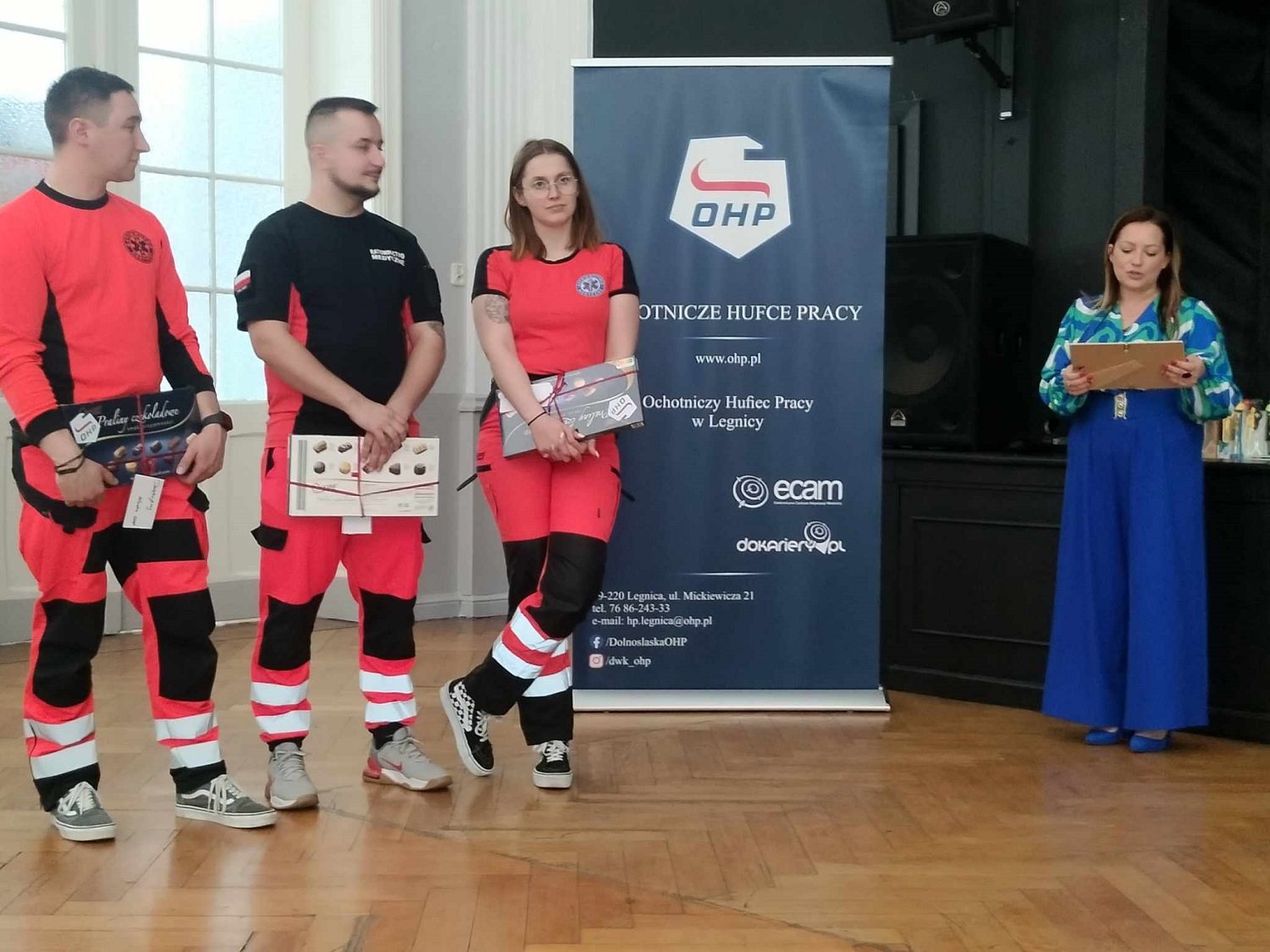 240415 leg5 Medycy z Koła Młodych Medyków podcza ogłaszania wyników VIII Mistrzostw PPP