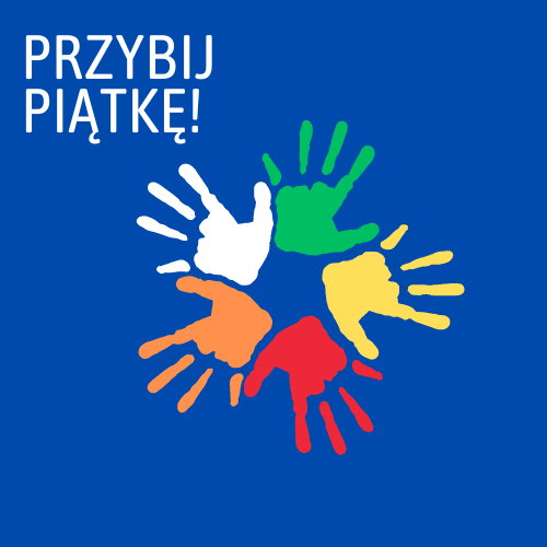 Przybij piątkę autorskie logo projektu