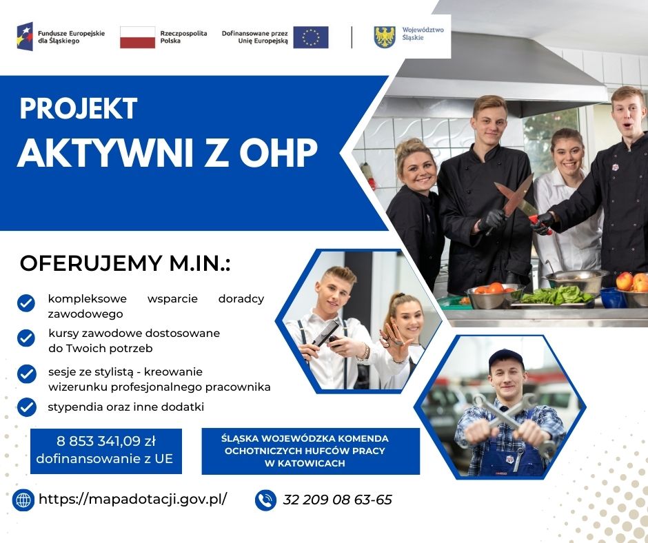 Plakat projekt Aktywni z OHP